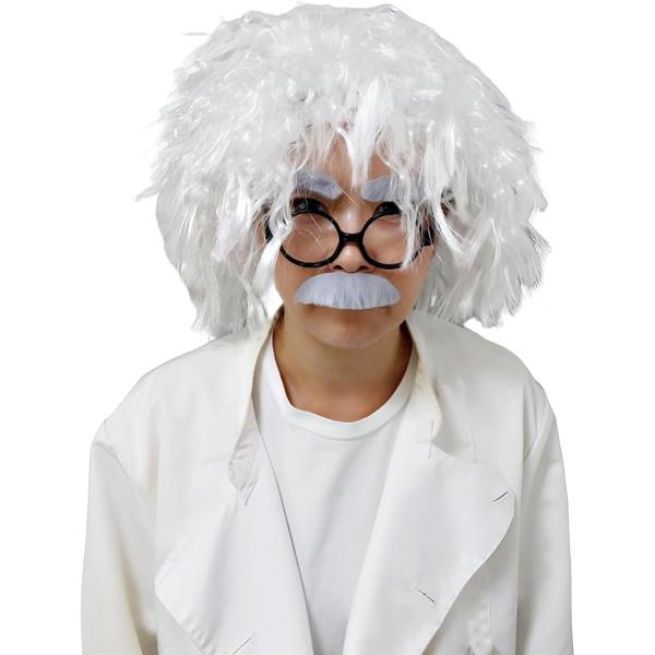 バリエーションコード : 2BU1KWKFF9リアルな白髪スタイルで簡単変身。自然な質感の合成繊維を使用し、ボリューム感のある白髪ヘアを再現しました。おじいさんや博士、科学者などのコスプレに最適で、ハロウィンや忘年会、学園祭、お笑いイベント...