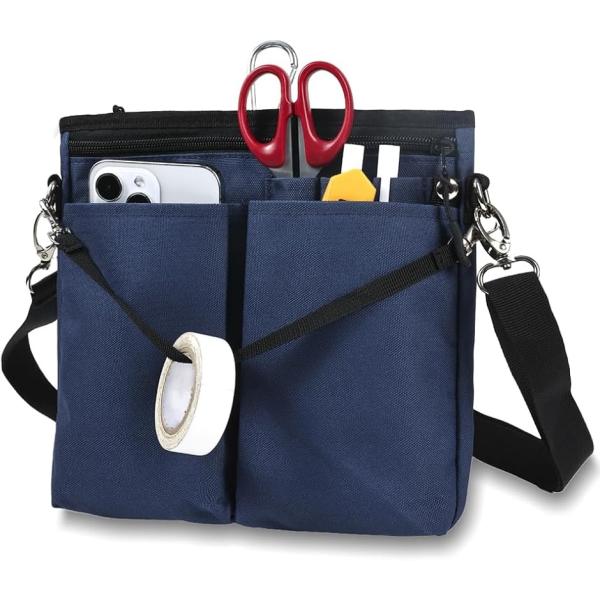 バリエーションコード : 2B9OXNHJ3Q＊現場の声を汲んで生まれた多機能お仕事ポーチ＊普段から動き回る現場の意見を取り入れ何度も試行錯誤を重ねて作りました。＊「3WAY多機能ウエストポーチ 9ポケット マチ付き」Dカン、カラビナ、ショ...