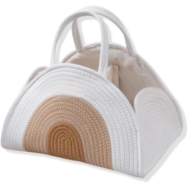 「リビングのサイドテーブルに置いて」おむつ替えが頻繁な時期でも、すぐ手が届く場所にストックしておけるからとっても便利。「寝室のベビーベッド横に」夜間の授乳やおむつ替えもスムーズ。暗い中でも必要なものがすぐ見つかるから安心です。「おでかけ用に...