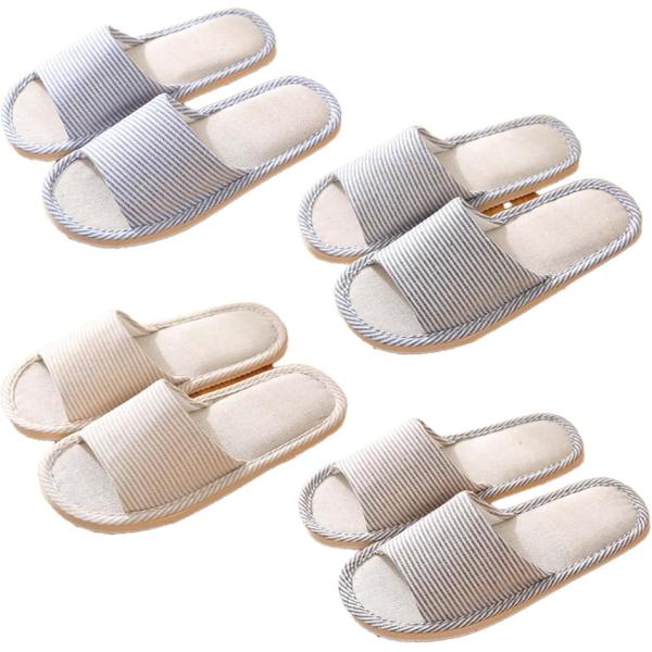 「来客用に最適。前開きで快適なスリッパ《4足セット》」おうちの“おもてなしアイテム”として大活躍。通気性抜群の前開きデザインで、履き心地も清潔感もあります。ブルー・ネイビー・ベージュ・ブラウンのナチュラルカラー展開で、どんなインテリアにも馴...