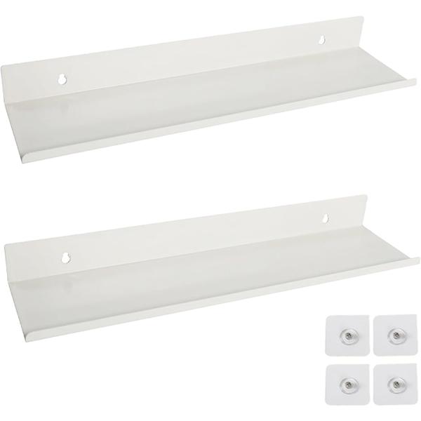 壁にしっかり固定できる金属製ウォールシェルフ 洗面所やキッチン、トイレなど、限られた空間にも取り付け可能な省スペース設計。カーボンスチール製で高い耐久性と安定感 重みのあるものも安心して置ける強度。水回りでも長く使えます。清潔感のあるマット...