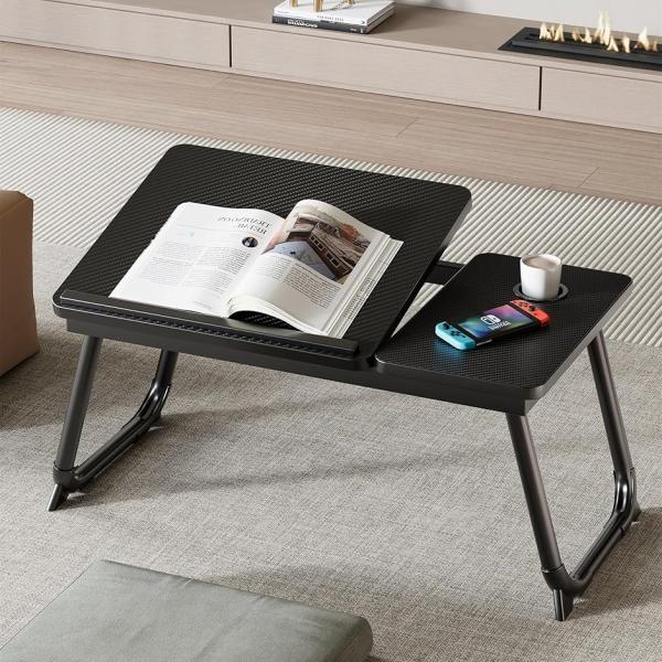 バリエーションコード : 2B9CFHHRS9「コンパクトで高品質な折りたたみテーブル」サイズ：長55.5x幅32cmx高さ25cm（折り畳み厚約4.5cm）。重量2.3kgで耐荷重20kgの コンパクトで小さいテーブル。高品質HDF木製天...