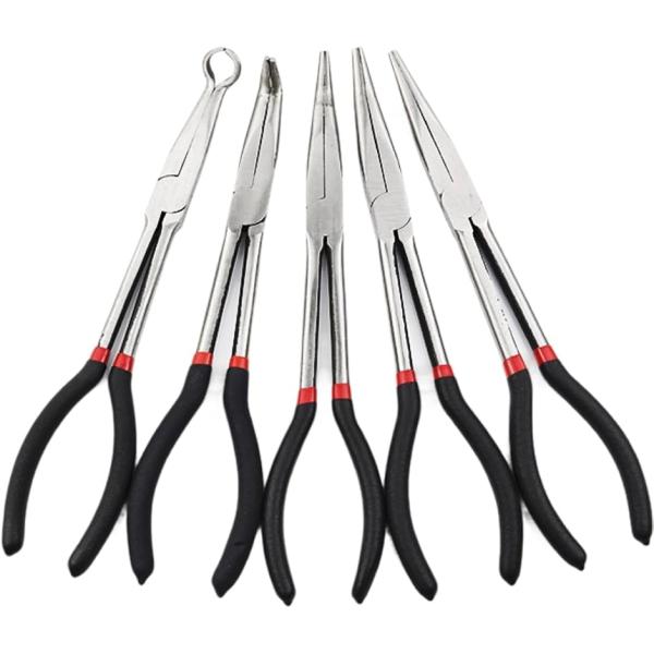 「複数角度で使い分け可能」先端角度の異なる5本セットで、ストレート・O型・0度・25度・45度・90度に対応。障害物のある狭い場所でも作業できます。「幅広い用途」自動車やバイクの整備、パソコンや機械類の組み立て・メンテナンス、DIY作業まで...