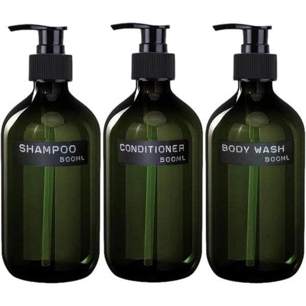 「バスルームの生活感を“隠す”、美しいディスペンサーボトル3本セット」毎日使う場所だからこそ、見た目にもこだわりたい。この詰め替え用ディスペンサーボトルは、アンバーガラス風の半透明デザインと洗練されたブラックラベルで、バスルームや洗面台の印...