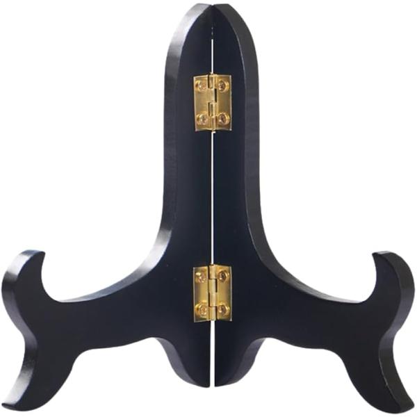 額立て 遺影立て 額縁 スタンド 皿立て 賞状 写真 絵皿 木製(ブラック)