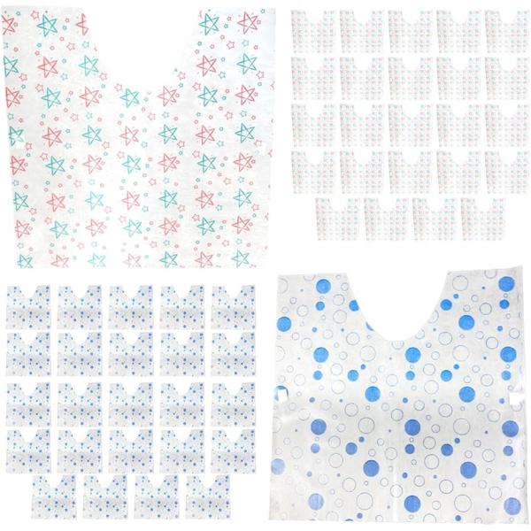 バリエーションコード : 2BU8LI8F55使い捨てタイプでお手入れ簡単。防水トイレマット50枚セットです。水玉（25枚）と星（25枚）のかわいいデザイン。気になる床の飛び散り汚れやイヤなニオイを防ぎ、トイレをいつでも清潔に保つことができ...