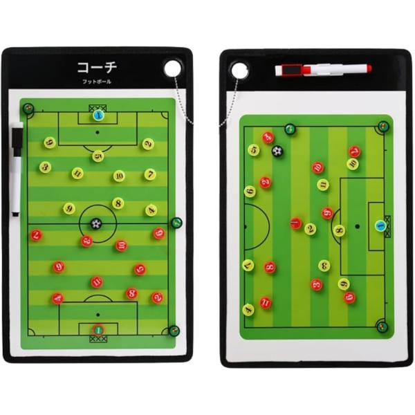 バリエーションコード : 2BUCJ2IRPO「戦術を明確に共有」サッカー、バスケット、バレーボール、フットサルの作戦ボードは水性ペンで繰り返し書き消し可能で、練習や試合中も即座に戦術を共有でき選手への理解を深めます。「強力マグネット搭載」...