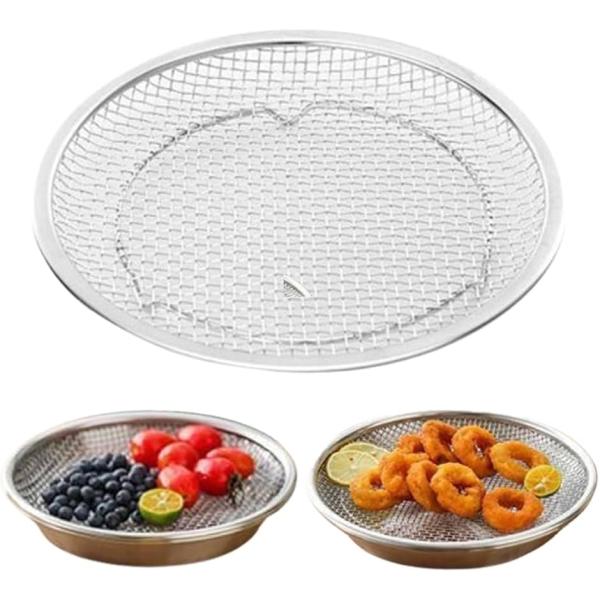 バリエーションコード : 2BUD0U1RI3「丈夫な平ザル構造」 ステンレス製の平ザルは野菜や揚げ物の粗熱取りに適しており、水切り作業もスムーズにこなせます。底部が直接接触しない脚付きの形状で安定して置くことができ、茹で汁や油の処理時にも...