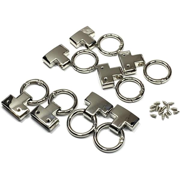 バリエーションコード : 2BUDIF585Dキーホルダー作成用金具　8個セット リングサイズ：20ｍｍ 素材：金属ハンドメイド　キーホルダー　リメイク　キーリング　スマートキーホルダー　シルバー　ブラック