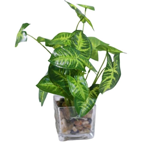 「インテリア」程良いサイズなので少しのスペースがあれば、家やオフィスなどの様々な場所に置けます。「お手入れなし・水やり不要」フェイクグリーンなので水やりの必要がありません。「商品内容」サイズ：25x7cm　重量：690ｇ カラー：グリーン ...