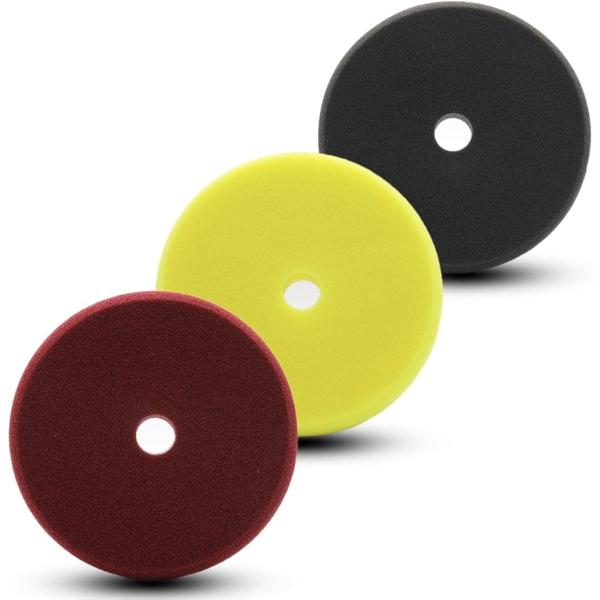 バリエーションコード : 2BUU4SDTGV「材質」スポンジ「サイズ」直径150mm、厚さ30mm「シンプルで力強い」艶と輝きを実現。このポリッシャー スポンジ バフ 150mm 3点セット（細目・中目・粗目）で、どんな塗装面もしっかり仕...