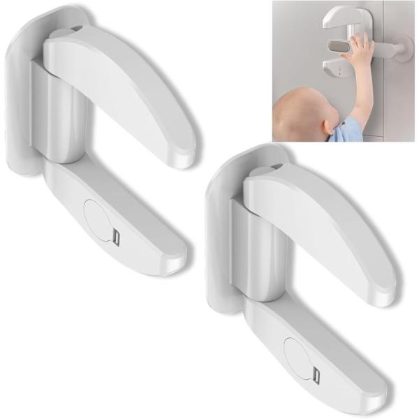 「年間6.4万個出荷。工事不要で瞬間設置の万能ドアロック」強力粘着テープでドアノブに貼り付け、ドアノブに差し込むだけで設置完了。工具も穴あけも一切不要で、賃貸住宅や寮でも安心してご使用いただけます。子どもの玄関からの飛び出し防止、ペットの外...