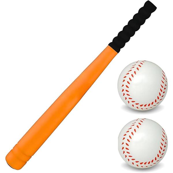 他サイト： トラビット 野球 バット スポンジ ボール 2個付き セット バッティング おもちゃ カラーバット 子供 遊び レジャー MDM(オレンジ)の商品画像