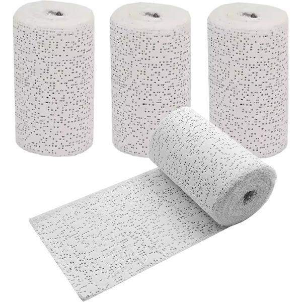 焼き石膏パウダーを綿ガーゼに塗布した石膏テープです。石膏の硬さと綿ガーゼの柔軟性が見事にマッチ。造型がより手軽になりました。ハサミで好きな長さにカットして、水に浸して造型したい土台にペタペタと張るだけの手軽さ。水と石膏が化学反応して発熱しな...