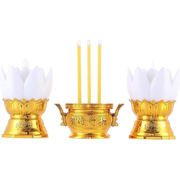 バリエーションコード : 2BUI0KLGJR「華やかに演出」電子式 線香とロウソクは、火を使わないLED仕様なので、仏壇や香炉に心配なく使うことができます。お香や蝋燭のような厳かな雰囲気を演出しながら、手軽にお参りの時間を持てる仏具です。...