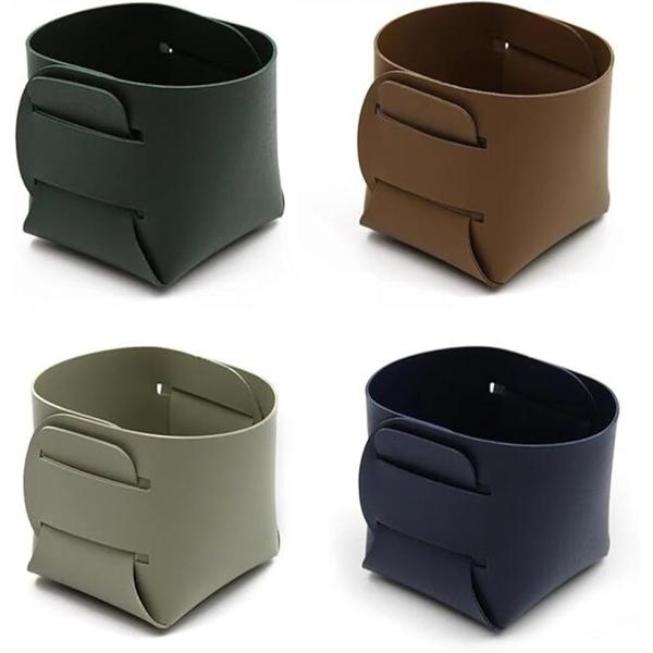 バリエーションコード : 2BU0WV39PD「いろんなものを収納」収納ケースとしても、花のかごとしても。眼鏡・スマホ・携帯・時計・鍵等身近な小物の収納に便利。「シンプル」PUレザー製で、高級感のある手触りが特徴です。しっかりとした作りで、...