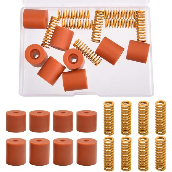 パッケージに含まれるもの:8個の3Dプリンターベッドレベリングスプリング、4個の18mmシリコンソリッドベッドマウント、4個の16mmシリコンソリッドベッドマウント、日常の使用と交換のニーズを満たすのに十分な量材質:スプリングは、防錆電気泳...