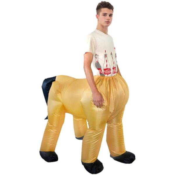 「楽しい。ケンタウロス着ぐるみ」パーティーやイベントで人々の視線を釘付けにする準備はできていますか？上半身が馬、下半身が人間のユニークなデザインは、まるで神話に出てくるケンタウロスのよう。「簡単装着＆快適な着心地」このインフレータブルコスチ...