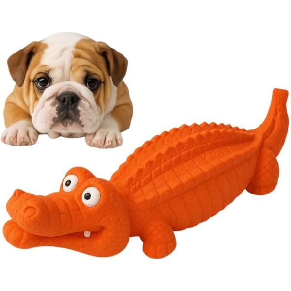 バリエーションコード : 2BUV6LGYS6「噛んで楽しいスクイーカー内蔵」 押すと「ピーピー」鳴る音でワンちゃんの興味を引き、ストレス発散や遊び心を刺激します。「ユニークでかわいいワニデザイン」 鮮やかなオレンジ色とコミカルな表情で、愛...