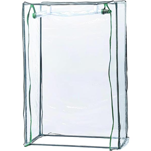 バリエーションコード : 2BULJ0QP6Qご家庭で手軽にビニールハウスを。お手持ちの棚にかぶせるだけで使える、温室用のビニールカバーです。棚だけでは防ぎきれない雨や風から植物を守り、育成環境をしっかりサポートします。透明素材なので日光を...