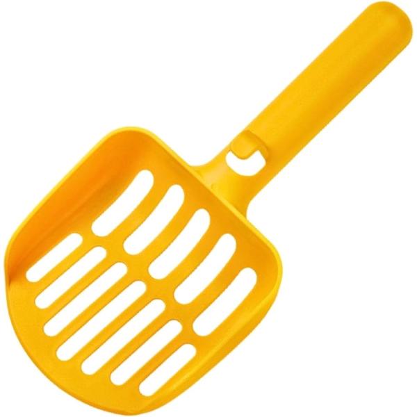 バリエーションコード : 2BUO9KII3S広めの幅7mmと10mmの2種類のメッシュ穴を備え、中粒から大粒用まで多様な猫砂に対応する猫用スコップです。システムトイレに使用されるような大粒の猫砂にも最適で、掃除が効率的に行えます。イエロー...