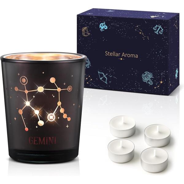 星座が灯る、あなただけの夜空 12の星座をかたどった繊細な模様が浮かび上がる、グラス型のキャンドルスタンド。火を灯した瞬間、柔らかな光が夜空のように揺らめき、まるで星が瞬くように輝きます。付属のキャンドルを灯せば、幻想的な光と香りが部屋を包...