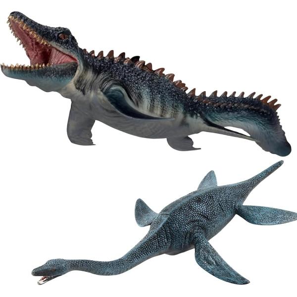 海の恐竜 フィギュア 30cm 大迫力 リアル モササウルス プレシオサウルス 恐竜模型 PVC 丈夫 おもちゃ 子供