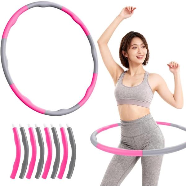1日10分回すだけフラフープ 大人用 ダイエット 美ボディ 有酸素運動 フィットネス (マルチカラー)