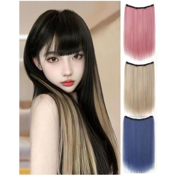 バリエーションコード : 2BUQXX0XP4ワンタッチで装着できるインナーカラーエクステです。黒髪や暗髪に映える明るいカラーが、耳横からチラリと見えるだけで一気に華やかな印象に。地毛を傷めずに、まるでカラーリングしたような仕上がりが楽しめ...