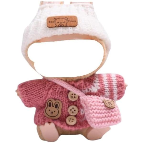 バリエーションコード : 2BURK15494＊ ラブブ専用のニットコーデセットは、あったかニット帽、ボタン留めデザインのセーター、ハンドメイド感あふれるバッグが揃ったおしゃれアイテム。ふわふわのアクリル糸を使用し、触り心地抜群で、ラブブ本...