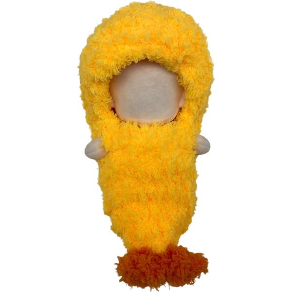 バリエーションコード : 2BURKI1KUW「 10cm・15cm・20cmぬいぐるみ用 エビフライ着ぐるみ 」あなたの大切なぬいぐるみを、一瞬で“エビフライ”に大変身させる、ユニーク＆キュートなコスチューム。ふわふわのソフトボア素材を使...