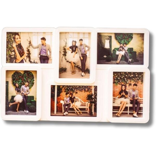「複数の思い出を一度に美しく飾れる」6枚のL判写真を並べて飾れるため、家族や友人との大切な瞬間を一括で見せられる。空間をすっきりまとめつつ、複数の写真を楽しめる。「軽量で扱いやすく、設置も簡単」木製で軽く、卓上に置くだけの手軽さ。壁掛け不要...