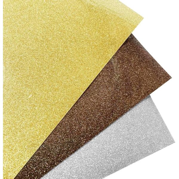 バリエーションコード : 2BUT8P919D家庭用アイロンで簡単に貼れる。キラキラグリッターの熱転写シートです。A4より少し大きめのサイズで、手軽にカット可能。Tシャツやバッグをおしゃれにアレンジできます。「カラー」金、ブロンズ、シルバー...