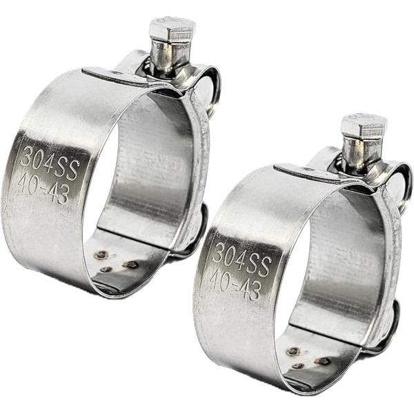 【Yahoo!ランキング1位入賞】ステンレス マフラーバンド クランプ パイプ バイク オートバイ パーツ ボルト (40-43mm)