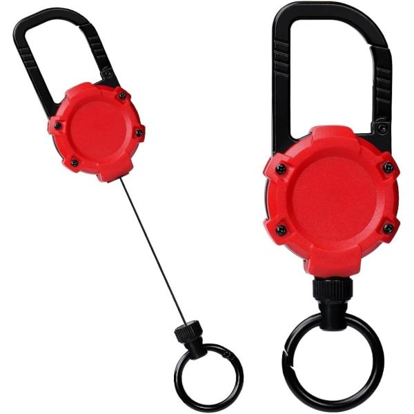 バリエーションコード : 2B9CF8RN69「伸びる。届く。ワンタッチ。」 約70cmの伸縮自在なワイヤーリールを搭載し、必要な場所までスムーズに届く。360°回転する可動部により、抜群の取り回しが可能。上下にS字カラビナを採用し、ワンタ...