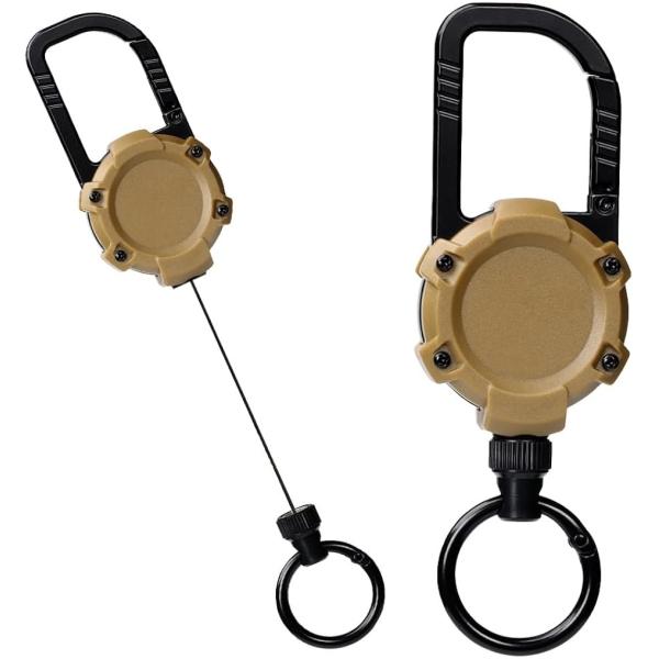 バリエーションコード : 2B9CF8RN69「伸びる。届く。ワンタッチ。」 約70cmの伸縮自在なワイヤーリールを搭載し、必要な場所までスムーズに届く。360°回転する可動部により、抜群の取り回しが可能。上下にS字カラビナを採用し、ワンタ...