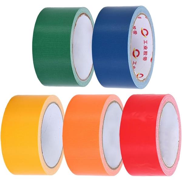 バリエーションコード : 2BRTTVHKKU梱包や工作に便利な幅50mmx12m、5色セット。強力粘着で段ボール封緘や配線の色分けに。手で切れて書き込みも可能。防水仕様で屋外の仮止めやイベントの導線マーキングにも対応。工事・倉庫のエリア区...