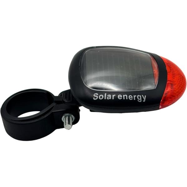 ソーラー充電: 太陽光で内蔵バッテリーを充電するため、電池交換が不要で環境にやさしい設計高輝度LED: 2個の赤色LEDを搭載し、夜間走行時の視認性を高め、安全性を確保3段階モード: 低速点滅、高速点滅、常時点灯の3種類の点灯モードを搭載し...