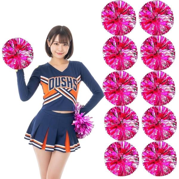 バリエーションコード : 2BUVFKNJIT(イベントに。応援に)ダンスや運動会、コスプレを盛り上げるポンポンの大容量セットです。軽量で耐久性に優れたPETプラスチック製で、鮮やかな色が雰囲気を造営します。運動会、学園祭、体育祭、イベント...