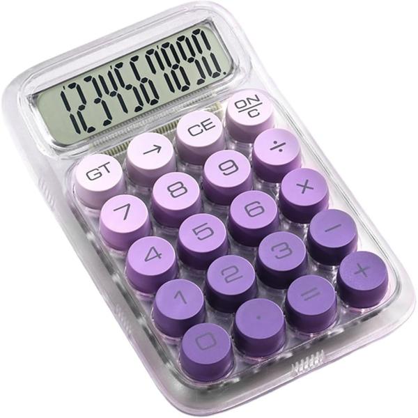 バリエーションコード : 2BUWG4G83G「おしゃれでカラフルな電卓」 おしゃれで可愛いデザインの電卓は、ブルー、パープル、グリーンの3種類があり、グラデーションデザインが施されています。デスクに置くだけで明るく華やかな印象を与え、勉強...