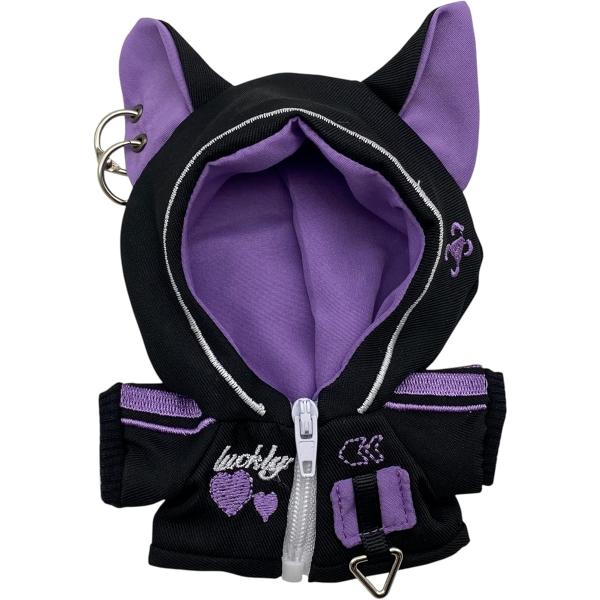 バリエーションコード : 2BUWH83RS5v 10cmサイズのぬいぐるみにぴったりフィットする「猫耳パーカー」は、ストリート系のデザインにかわいい猫耳フードとジップアップ仕様を組み合わせた人気アイテムです。柔らかく軽量なポリエステル混素...