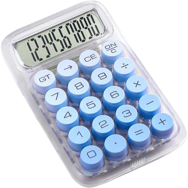 バリエーションコード : 2BUWG4G83G「おしゃれでカラフルな電卓」 おしゃれで可愛いデザインの電卓は、ブルー、パープル、グリーンの3種類があり、グラデーションデザインが施されています。デスクに置くだけで明るく華やかな印象を与え、勉強...