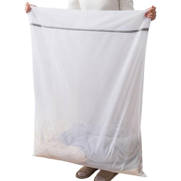 バリエーションコード : 2BUY1QD5HG超特大 大容量 汎用 スクエア型 洗濯用ネット ラージサイズ 敷布団 掛け布団 毛布 カーテンなどにオススメ。「超特大・大容量サイズ」90cm x 110cmの広々としたビッグサイズなので、大き...