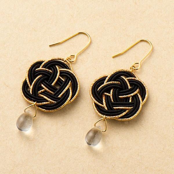 水引ピアス 漆黒色 しっこくいろ 水引アクセサリー みずひき ギフト プレゼント 装飾品 エヌビー 堀萬昭堂 ヤフー店 通販 Yahoo ショッピング