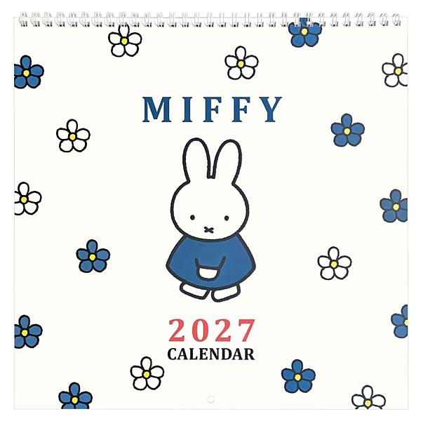 2027年 カレンダー 壁掛け ミッフィー アイボリー 27BCA-1 スクエア Dick Bruna ディック・ブルーナ 日曜始まり 2026年9月から使えます