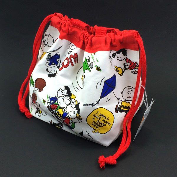 ファミリア Familiar スヌーピー お弁当袋 持ち手つきランチ巾着 赤 白 Snoopy 堀萬昭堂 ヤフー店 通販 Yahoo ショッピング