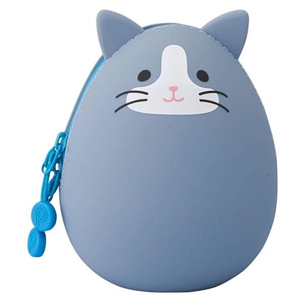 プニラボ エッグポーチ ハチワレネコ A 77 4 立てて置けるたまご型ポーチ リヒトラブ Smart Fit