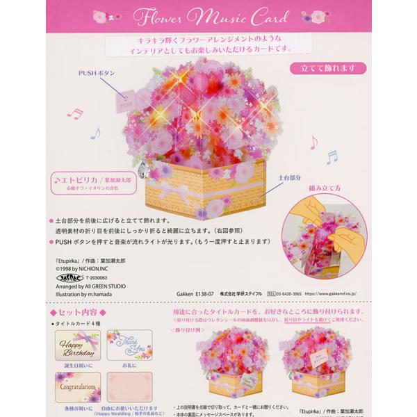 多目的カード ライト付きミュージックカード かご花 E138 07 学研ステイフル 立体カード メロディーカード 飛び出すカード 多用途 グリーティングカード Birth Buyee Buyee 日本の通販商品 オークションの代理入札 代理購入