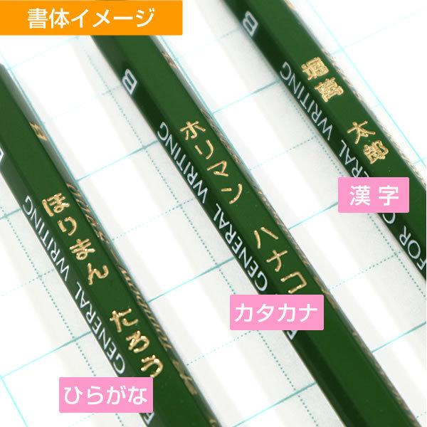 鉛筆2ダースと金箔押し名入れのセット品 宅送 三菱鉛筆 ナノダイヤ鉛筆 緑 6900 6角軸 硬度2種 24本 かきかたえんぴつ 2b と彫刻名入れ 2ダース B