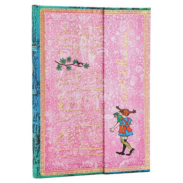 paperblanks ペーパーブランクス ノートブック ミディ（MIDI）サイズ PB1327-4 長くつ下のピッピ ハードカバー マグネット式 144頁 罫線